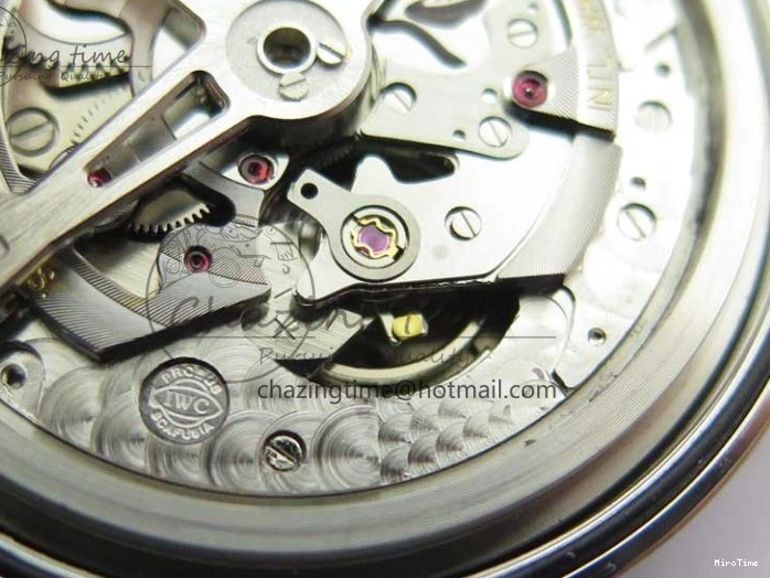 MIROTIME 0201 Original Portuguese IW358304 ZF 1:1 Best Edition SS White Dial RG Markers on Leather Strap A 7077